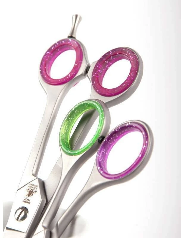 Show Tech Blizgantys žirklių laikikliai – 21 mm skersmens, violetiniai, patogi rankena, 2 vnt. rinkinys