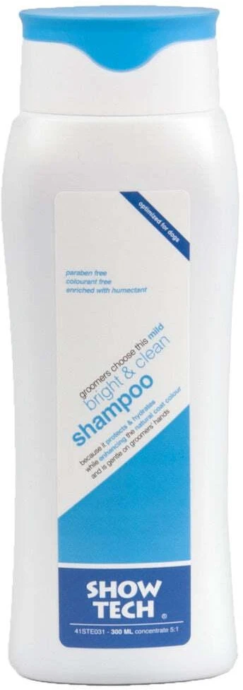 Show Tech Bright & Clean Šampūnas – Spalvą ryškinantis koncentratas, 1:5 praskiedimas, 300 ml buteliukas