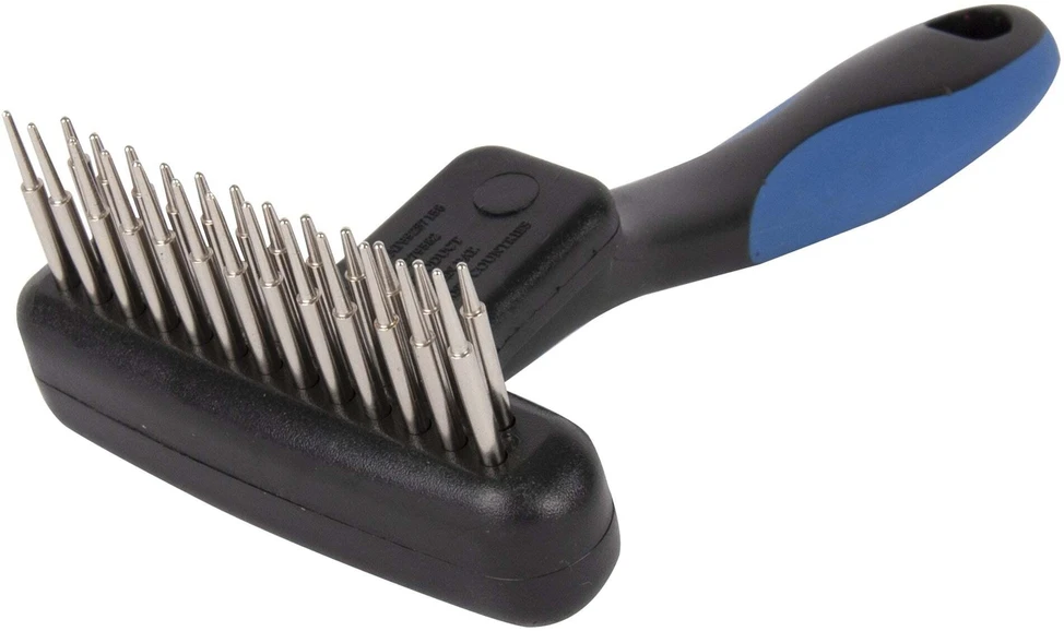 ADATA Show Tech Twist & Cling šukos-grėblys dviejų eilių besisukančiais dantukais sąvėloms šukuoti, 9 cm