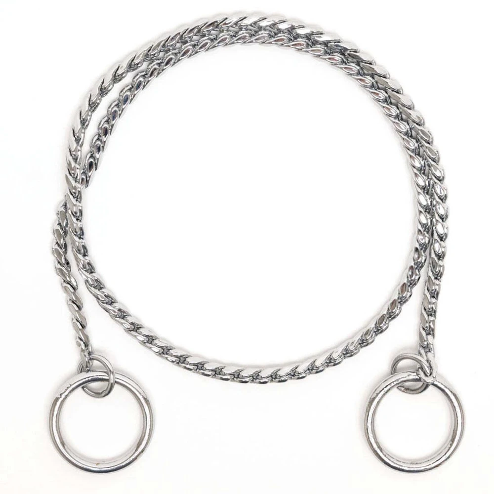 „Show Tech“ Elegantiška metalinė parodos grandinė – 25 cm ilgio, 2,5 mm pločio, rožinio aukso apdaila