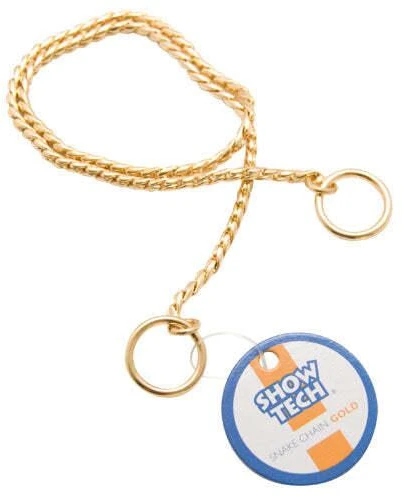 „Show Tech“ Elegantiška metalinė parodos grandinė – 25 cm ilgio, 2,5 mm pločio, rožinio aukso apdaila