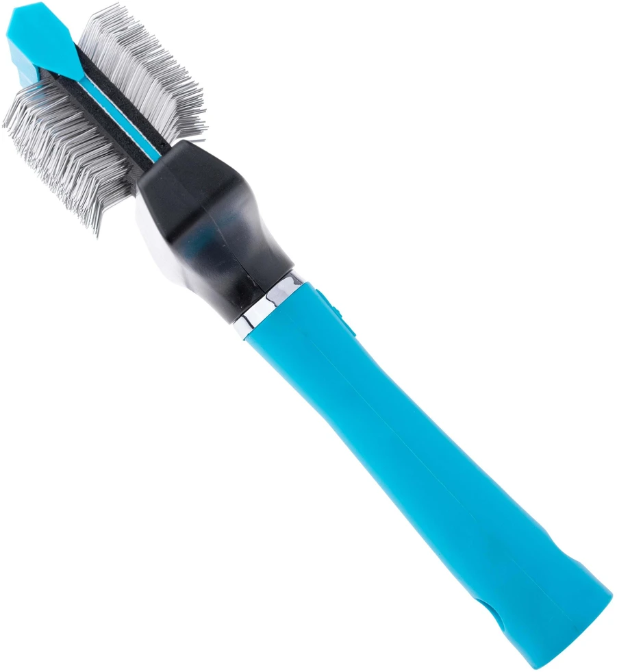 Show Tech Flex Groom Profesionali Slicker šepetys – dvipusis, tvirtas, lanksti galvutė, didelis dydis