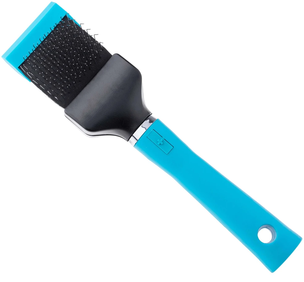 Show Tech Flex Groom Profesionali Slicker šepetys – dvipusis, tvirtas, lanksti galvutė, didelis dydis