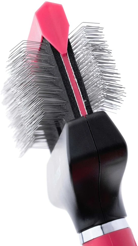 Show Tech Flex Groom Professional Slicker šepetys – dvipusis lankstus minkštas kaištis, mažas dydis