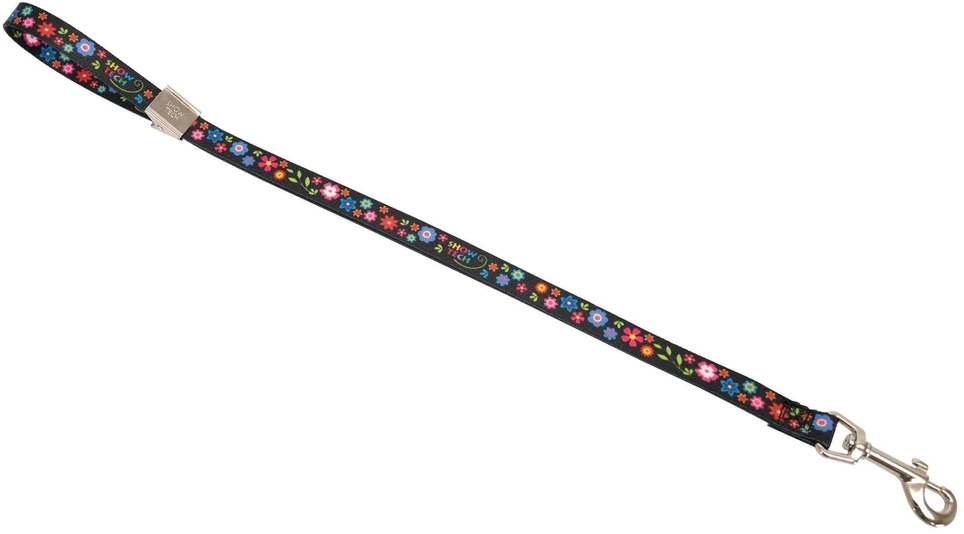 Show Tech Flower Power pavadėlis – juodas, 53cm, ilgaamžis gėlių raštas