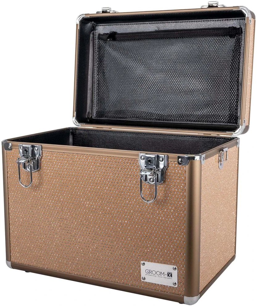 Show Tech Groom-X Sparkling Case Juodas – Patogus kirpimo įrankių organizatorius su blizgučiais