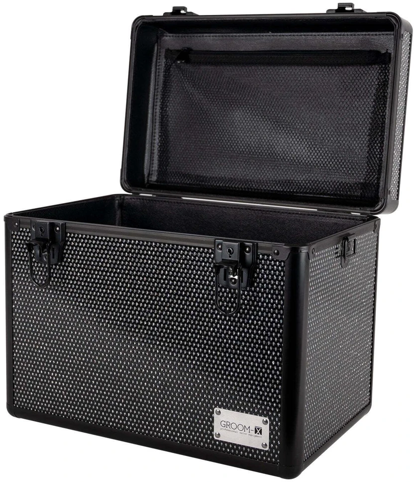 Show Tech Groom-X Sparkling Case Juodas – Patogus kirpimo įrankių organizatorius su blizgučiais