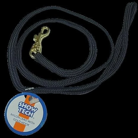 Show Tech Juodas Grooming Ring – 7 mm pločio su auksiniu paspaudžiamu kabliu, patvarus dizainas