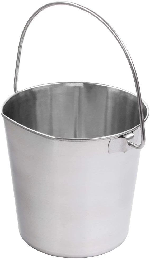 Show Tech Plokščio šoninio dizaino nerūdinio plieno priežiūros kibiras – 3,8 L, patvarus plokščių šonų dizainas