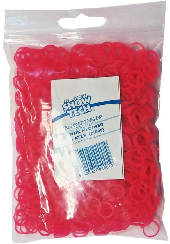 Show Tech lateksinės gumytės, rožinės, 1000 vnt