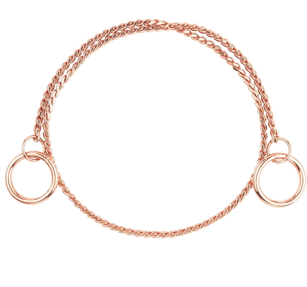 „Show Tech Snake“ grandininė apykaklė „Rose Gold“ – elegantiškas 50 cm parodinės grandinėlės su poliruota apdaila