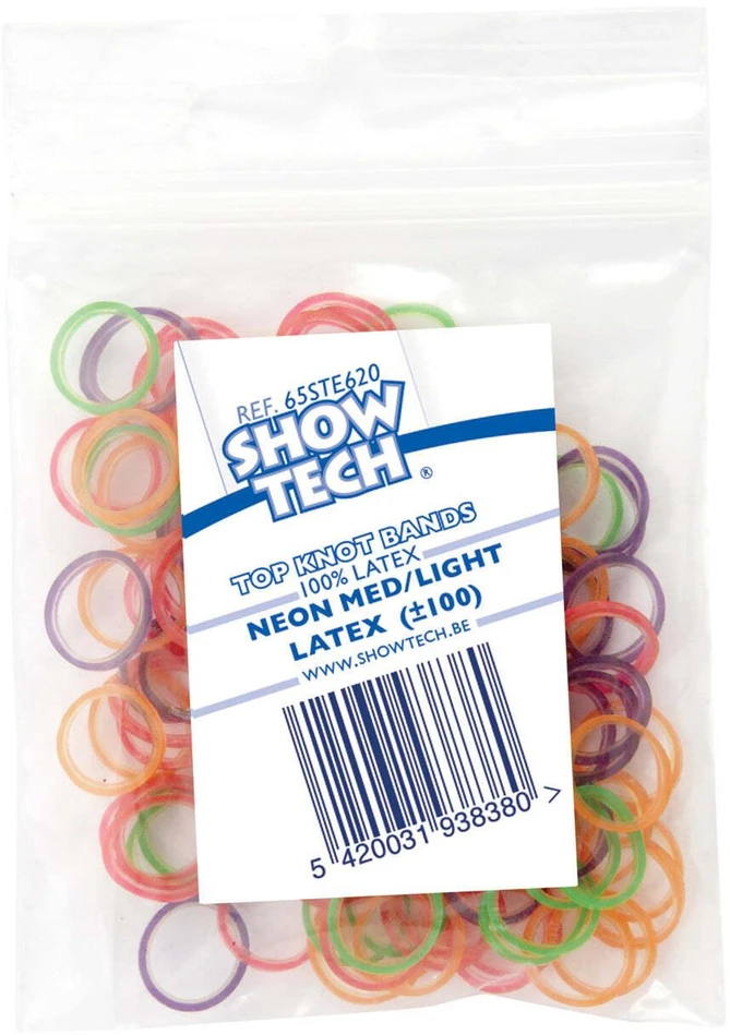 Show Tech plonos lateksinės gumytės, spalvotos, 100 vnt