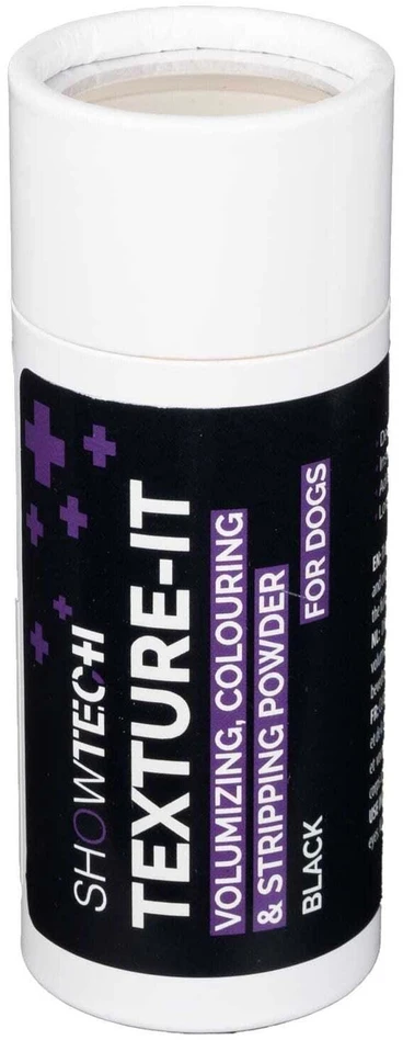 Show Tech+ Texture-It Juodas Grooming Powder 30g – Formuojanti priemonė tamsiam kailiui apimčiai suteikti