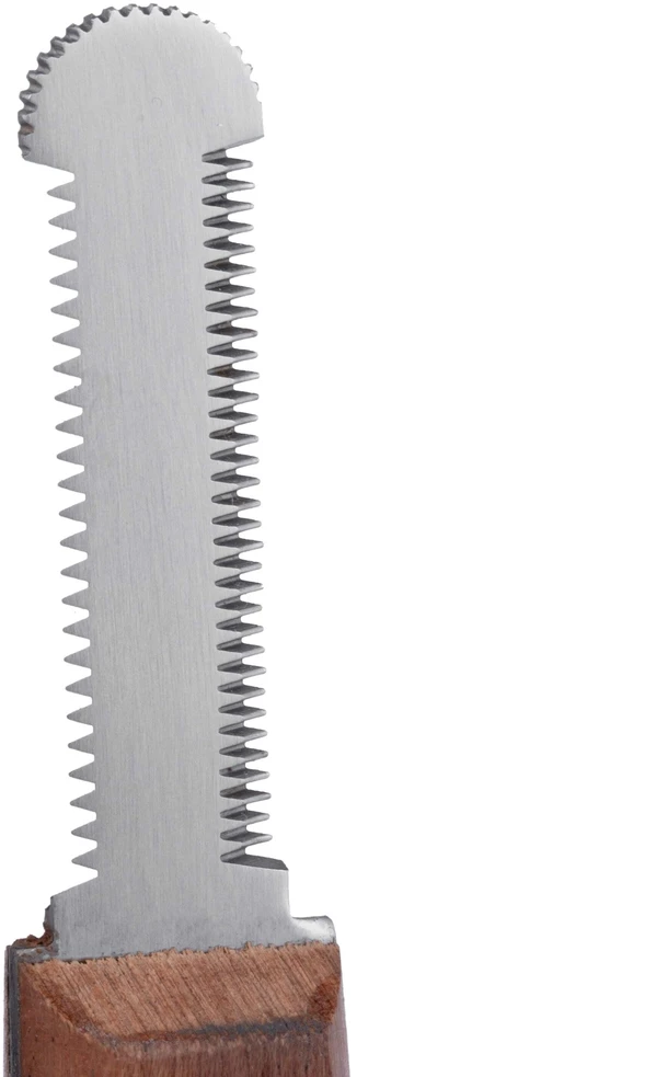 „Show Tech“ Trio-Trim Stripping peilis – 3 viename, medinė rankena, nuo vidutinio iki itin smulkaus dantuko