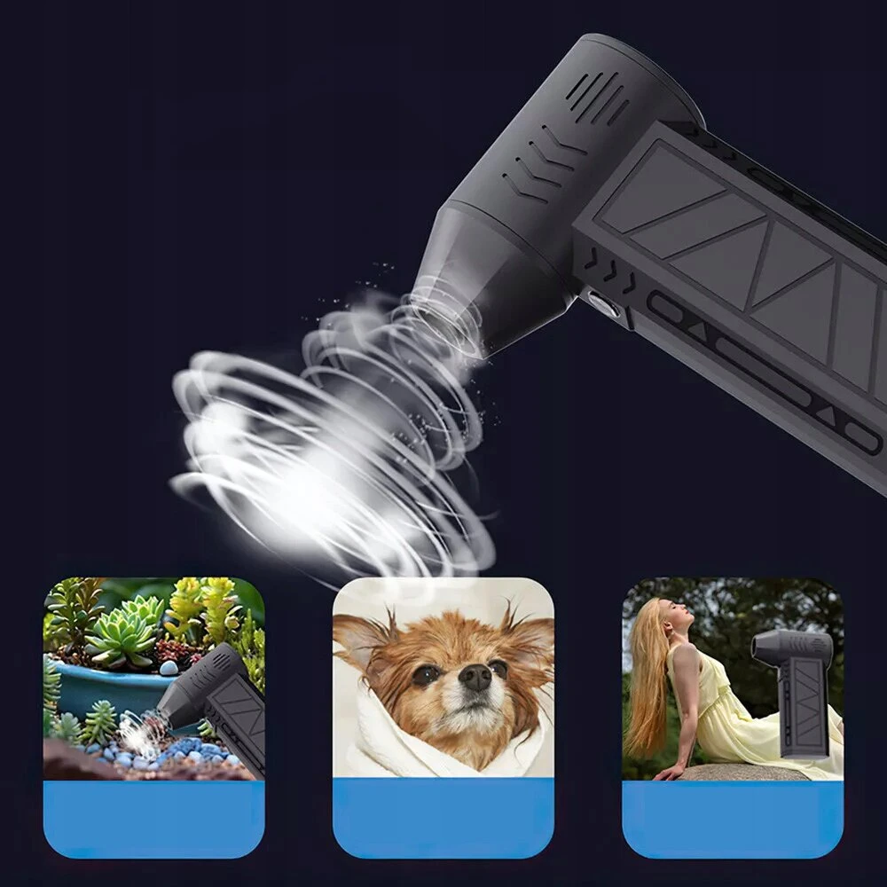 Akumuliatorinis mini pūstuvas Turbo Jetfan su LED apšvietimu