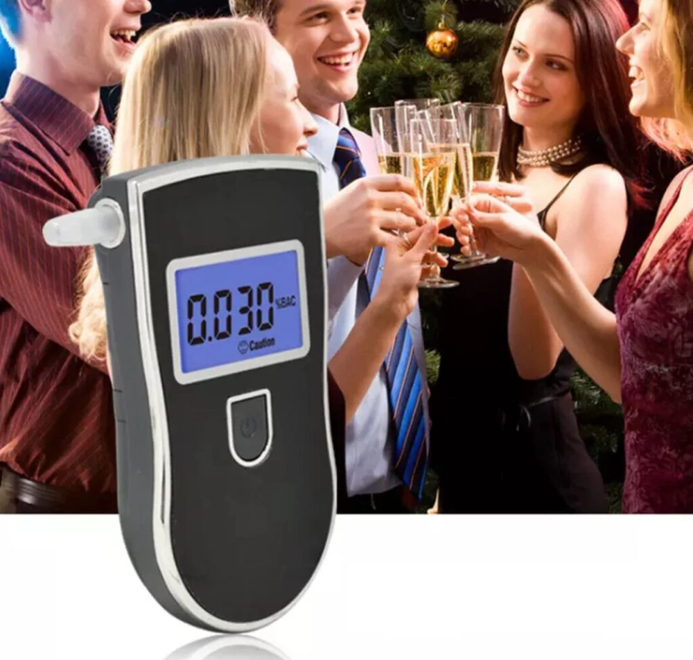 Zenwire Alkotesteris AT-818 su skaitmeniniu LCD ekranu + 5x kandikliai + dėklas