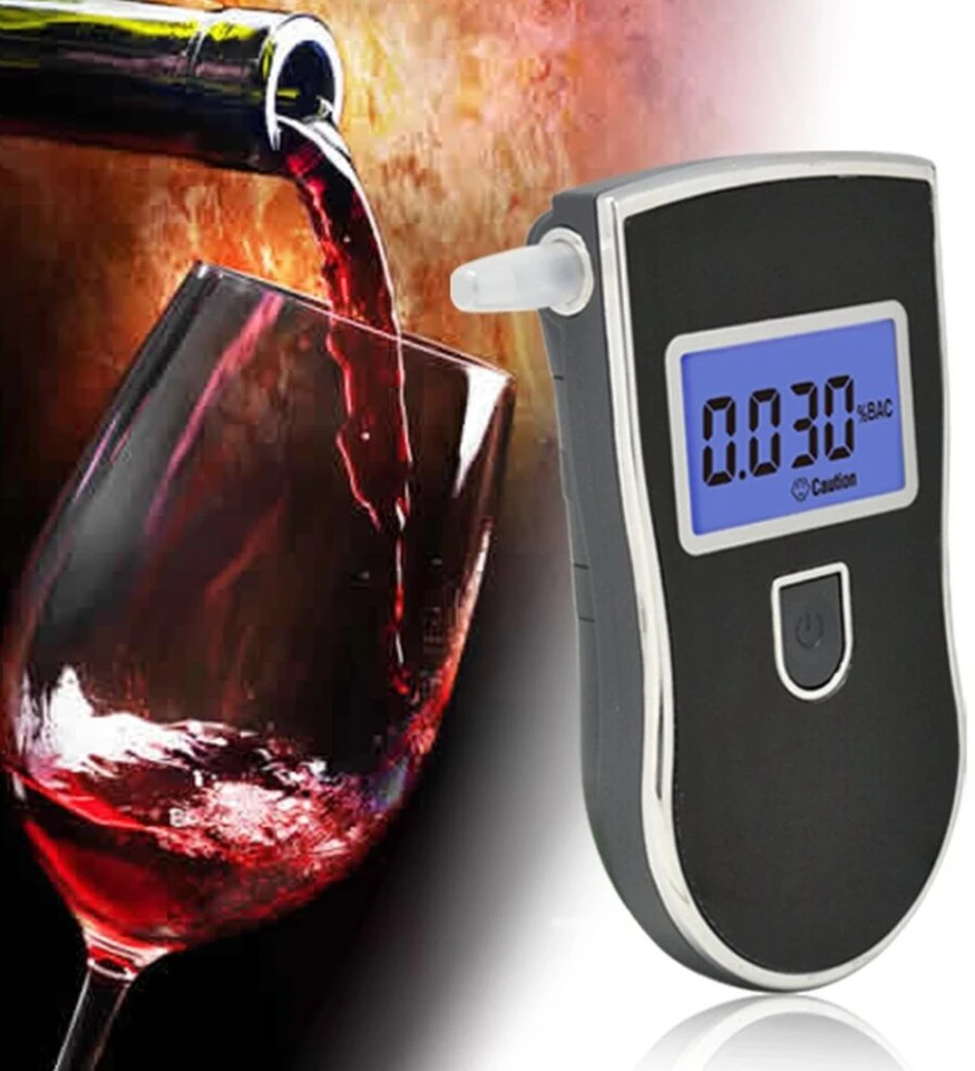 Zenwire Alkotesteris AT-818 su skaitmeniniu LCD ekranu + 5x kandikliai + dėklas