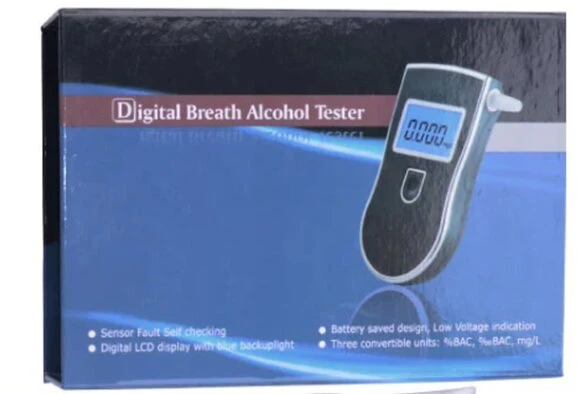 Zenwire Alkotesteris AT-818 su skaitmeniniu LCD ekranu + 5x kandikliai + dėklas