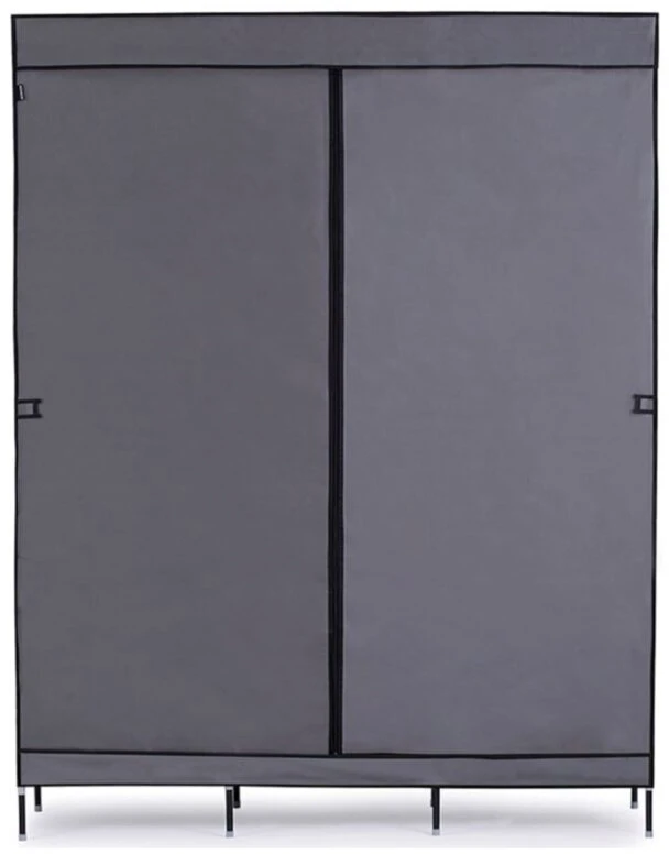 Sulankstoma medžiaginė drabužių spinta 170x130x45cm, pilka