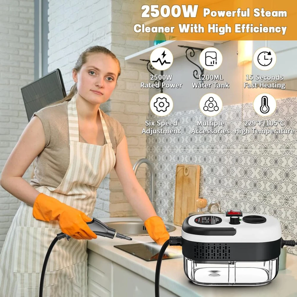 Aukštos temperatūros garų valytuvas 2500 W
