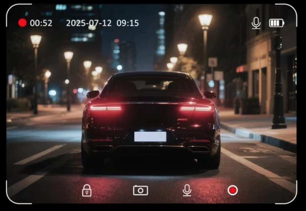 Automobilio vaizdo registratorius su dviem kameromis, spalva: juoda