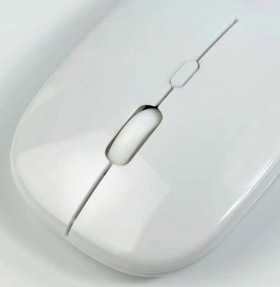 Belaidė pelė ergonominė kompiuterio pelytė, su šviesomis, spalva: balta