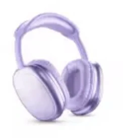 Bluetooth ryšio užedadamos ausinės, violetinės su dėklu