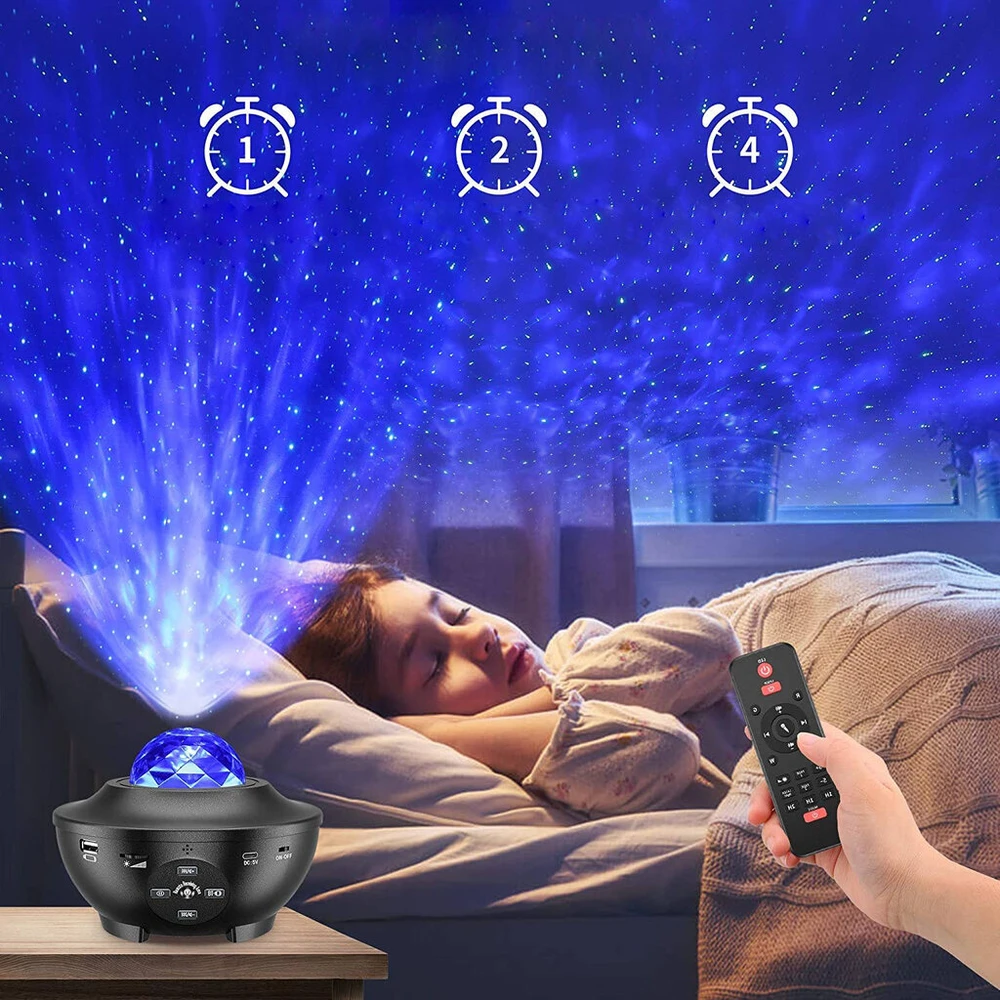 LED naktinė lemputė, spalva: juoda