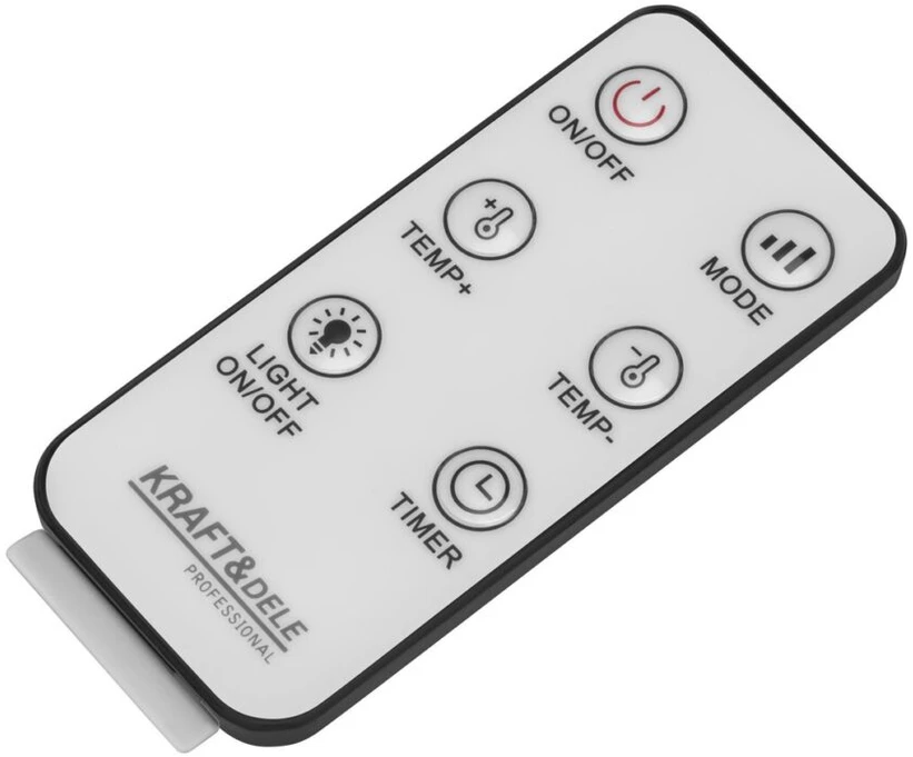 Elektrinis šildytuvas KRAFT&amp;DELE KD6519, 2000 W, su pulteliu, spalva: balta