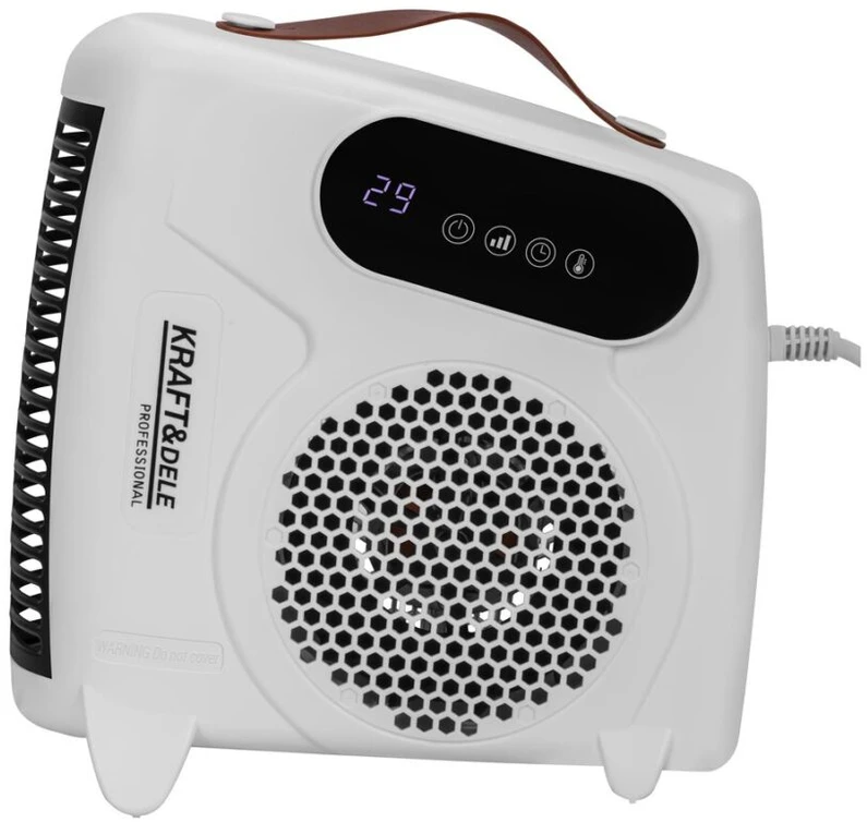 Elektrinis šildytuvas KRAFT&amp;DELE KD6519, 2000 W, su pulteliu, spalva: balta
