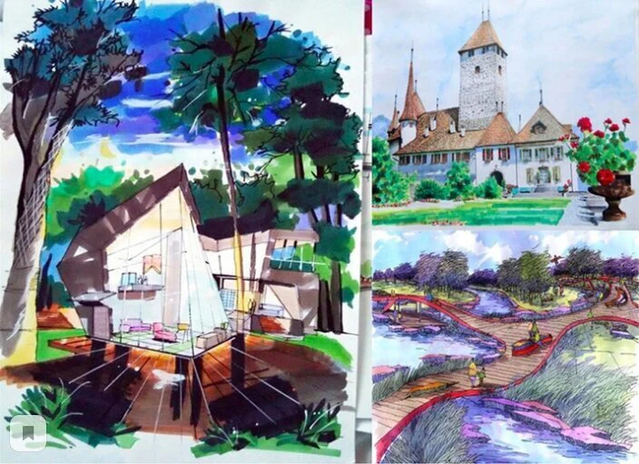 Decoartlt Dvipusiai sketch markeriai-flomasteriai, 80 vnt