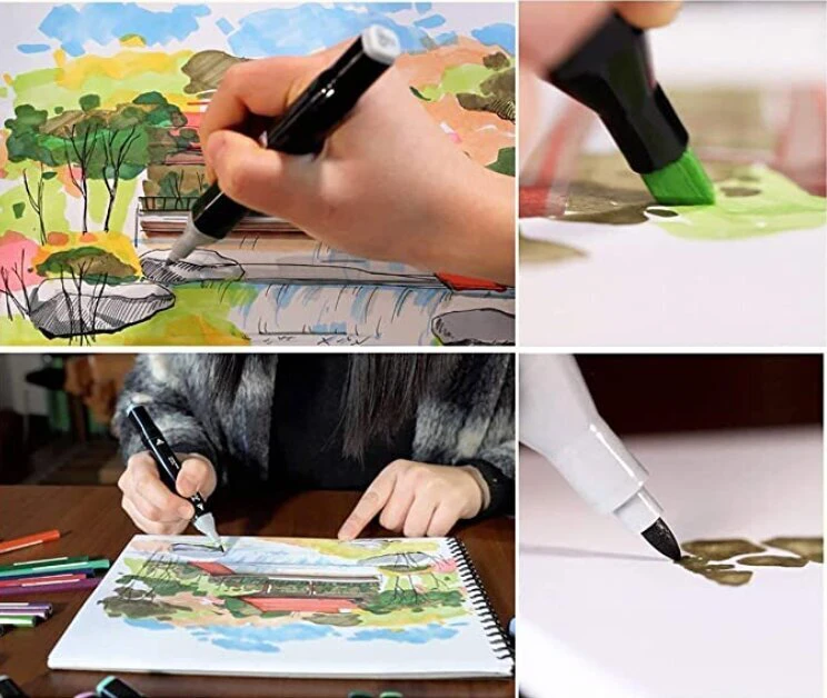 Decoartlt Dvipusiai sketch markeriai-flomasteriai, 80 vnt