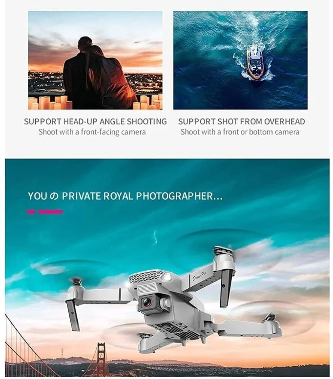 Dronas 4K HD E88 PRO Wifi