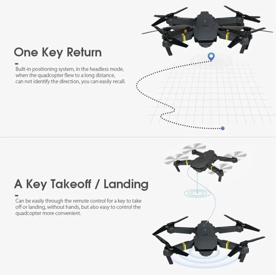 Dronas su kamera 4K WiFi