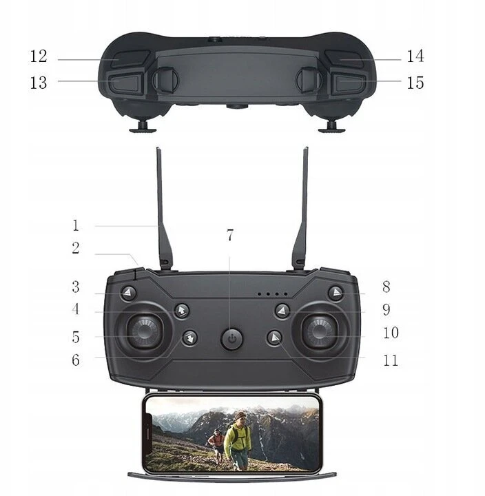 Dronas su kamera 4K WiFi