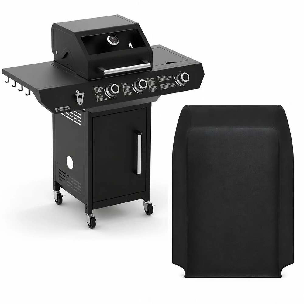 Dujinis grilis Varen 3.0 Juodas, 10 kW, 2+1 degikliai