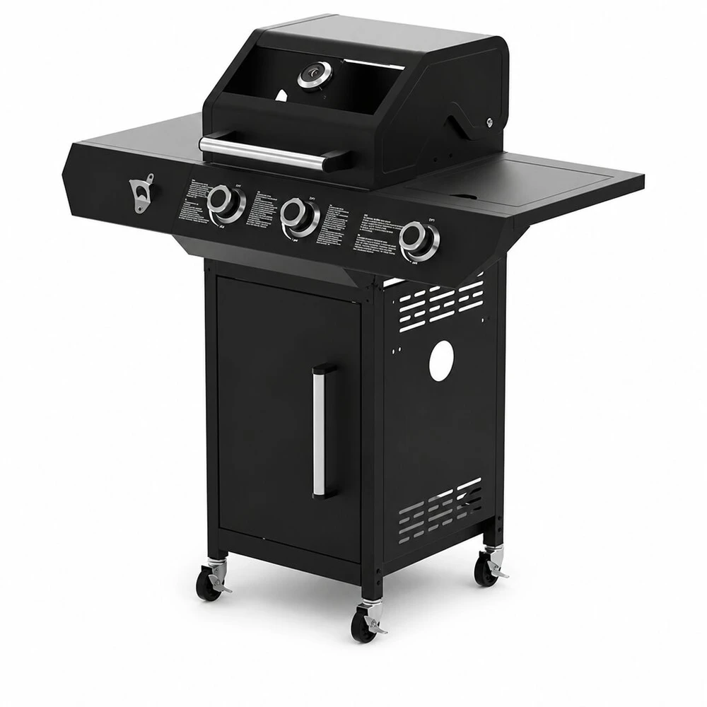 Dujinis grilis Varen 3.0 Juodas, 10 kW, 2+1 degikliai