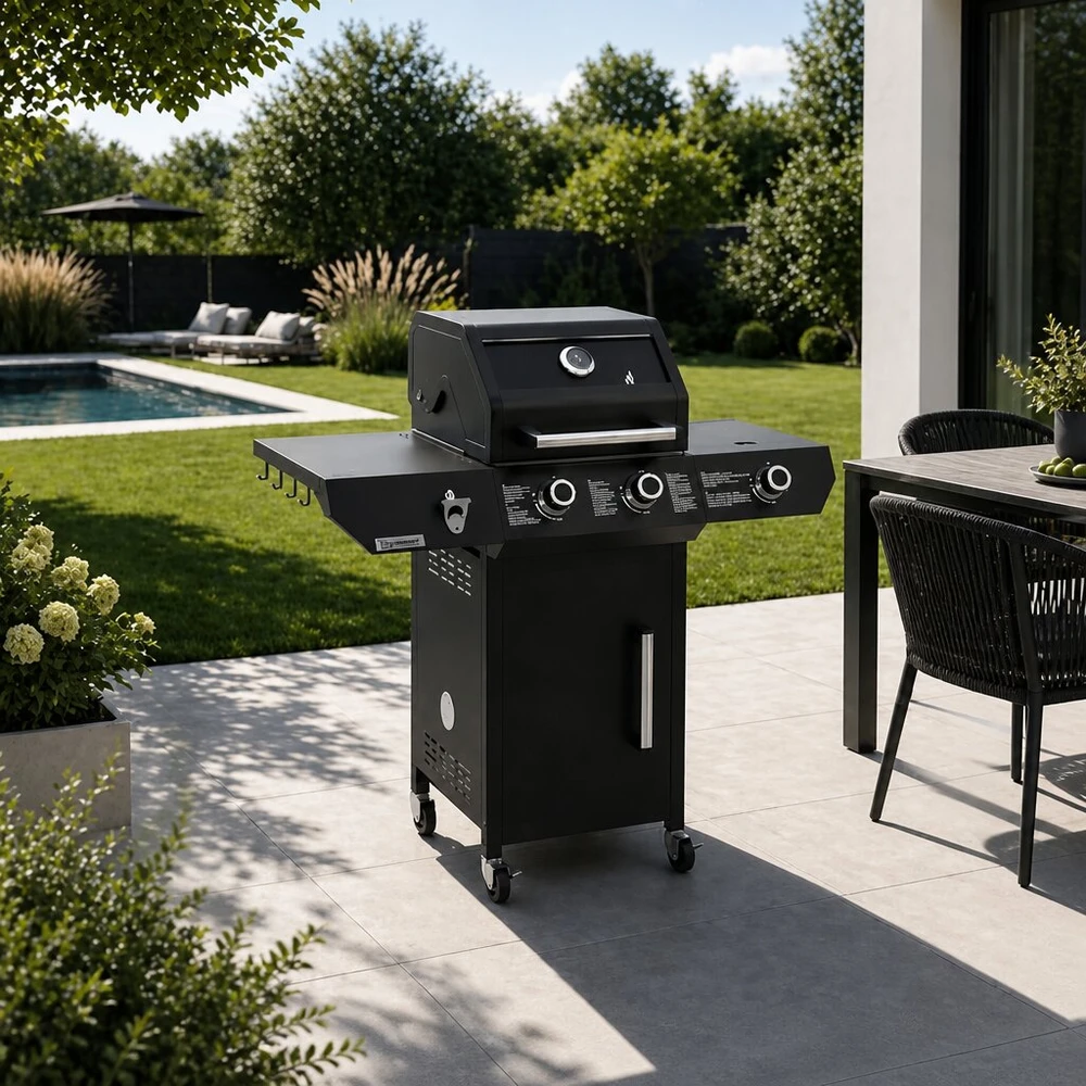 Dujinis grilis Varen 3.0 Juodas, 10 kW, 2+1 degikliai