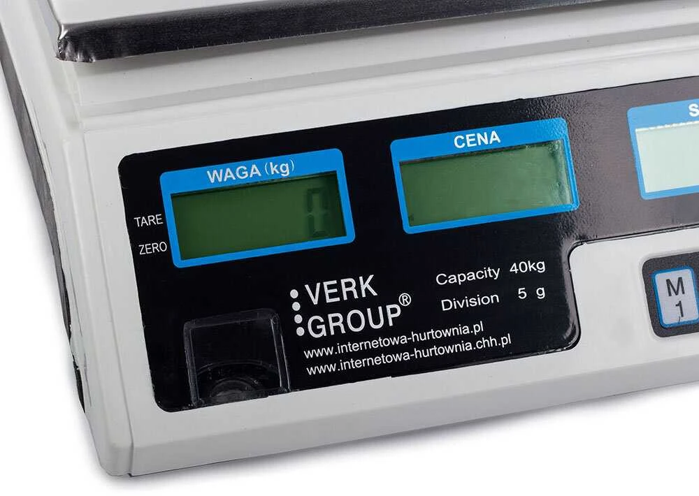 Virtuvinės svarstyklės Verk Elektroninės svarstyklės su skaičiuotuvu 40kg/5g