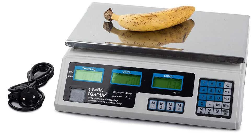 Virtuvinės svarstyklės Verk Elektroninės svarstyklės su skaičiuotuvu 40kg/5g