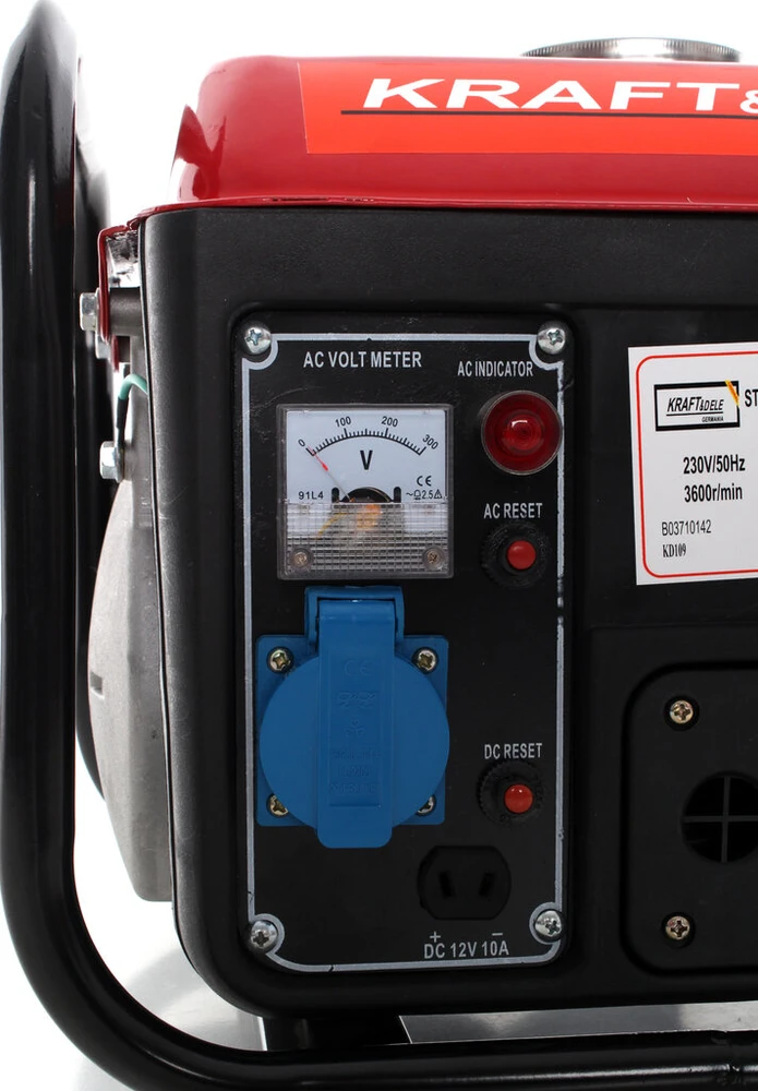Kraft &amp; Dele Benzininis dvitaktis elektros generatorius Kraft & Dele KD109, 1200W 12V/230V