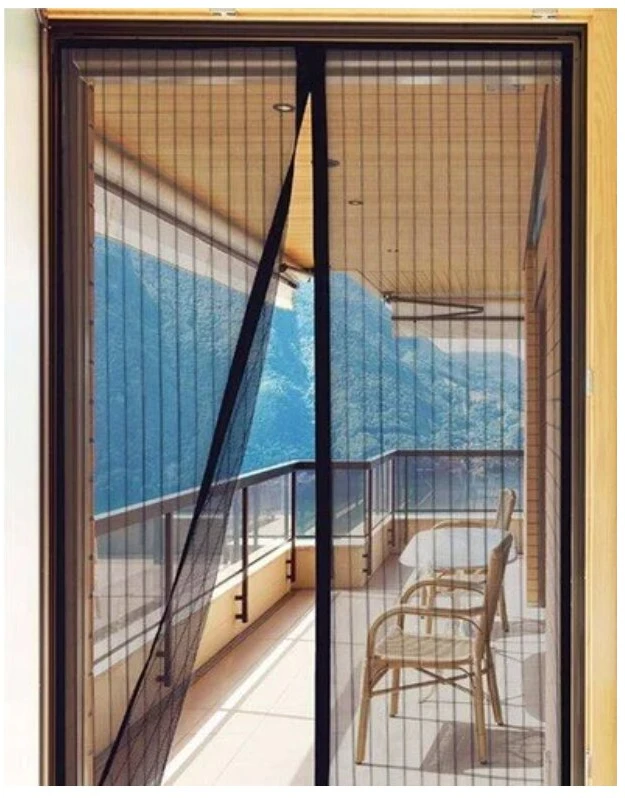 Tinklelis nuo uodu durims 100x210cm T-01, spalva: juoda