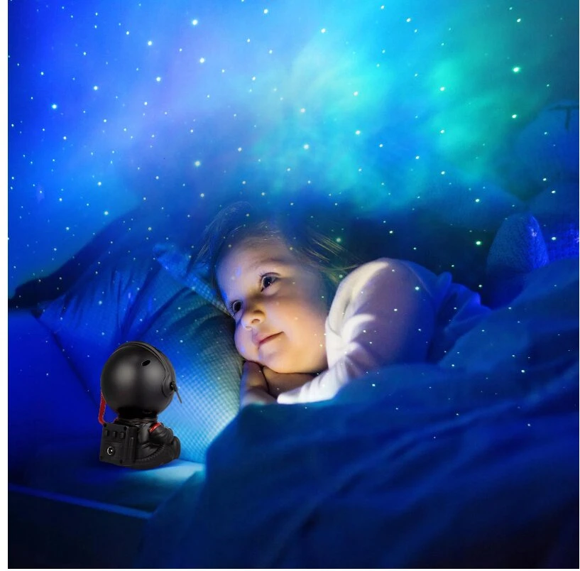 Projektorius šviestuvas Astronautas, juodas