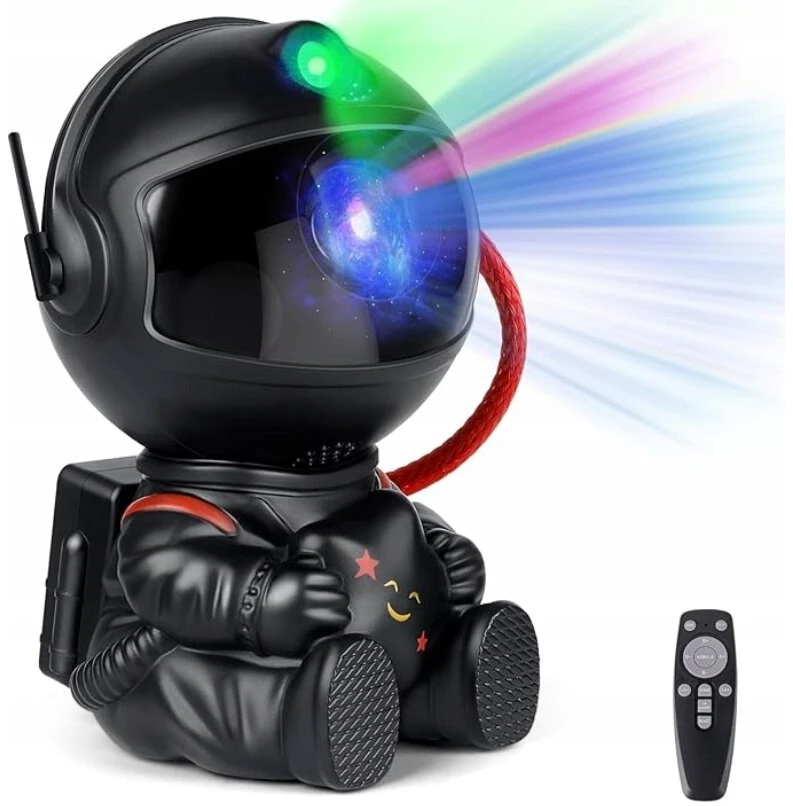 Projektorius šviestuvas Astronautas, juodas