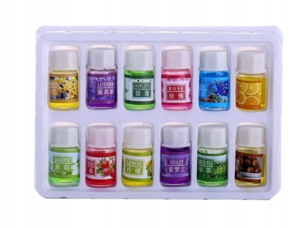 Eteriniai aliejai oro drėkintuvams ar kitam naudojimui (12 vnt. x 3ml)