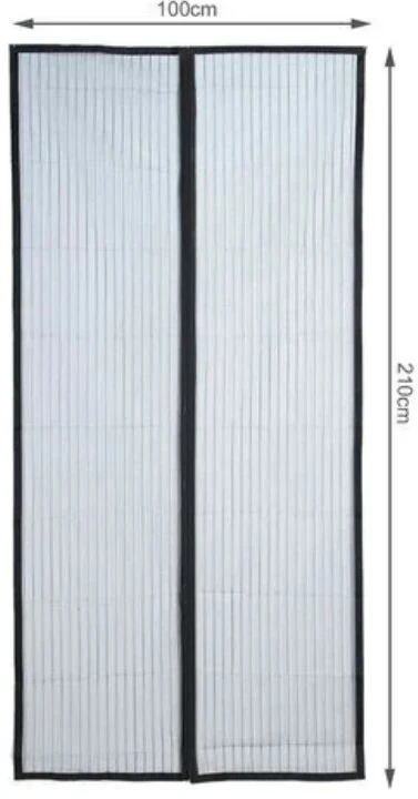 Tinklelis nuo uodu durims 100x210cm T-01, spalva: juoda