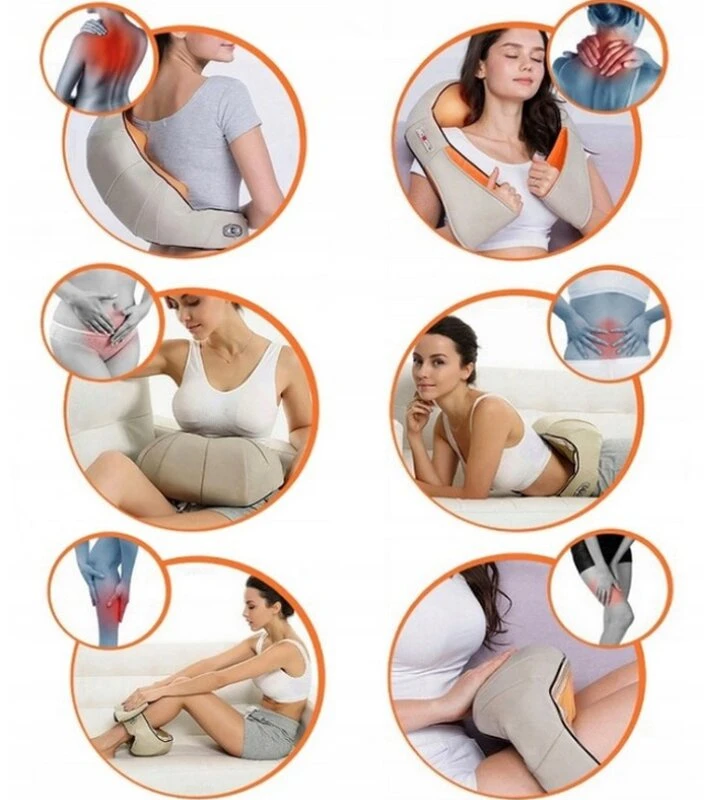 Elektrinis masažuoklis Fascialinis masažuoklis Vibro kaklo masažuoklis Shiatsu Pro 24W
