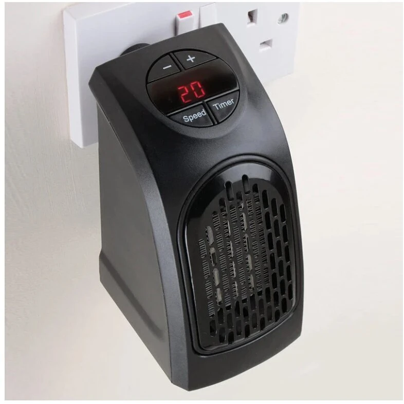 Elektrinis mini šildytuvas, 220 v., 370 W, spalva: juoda