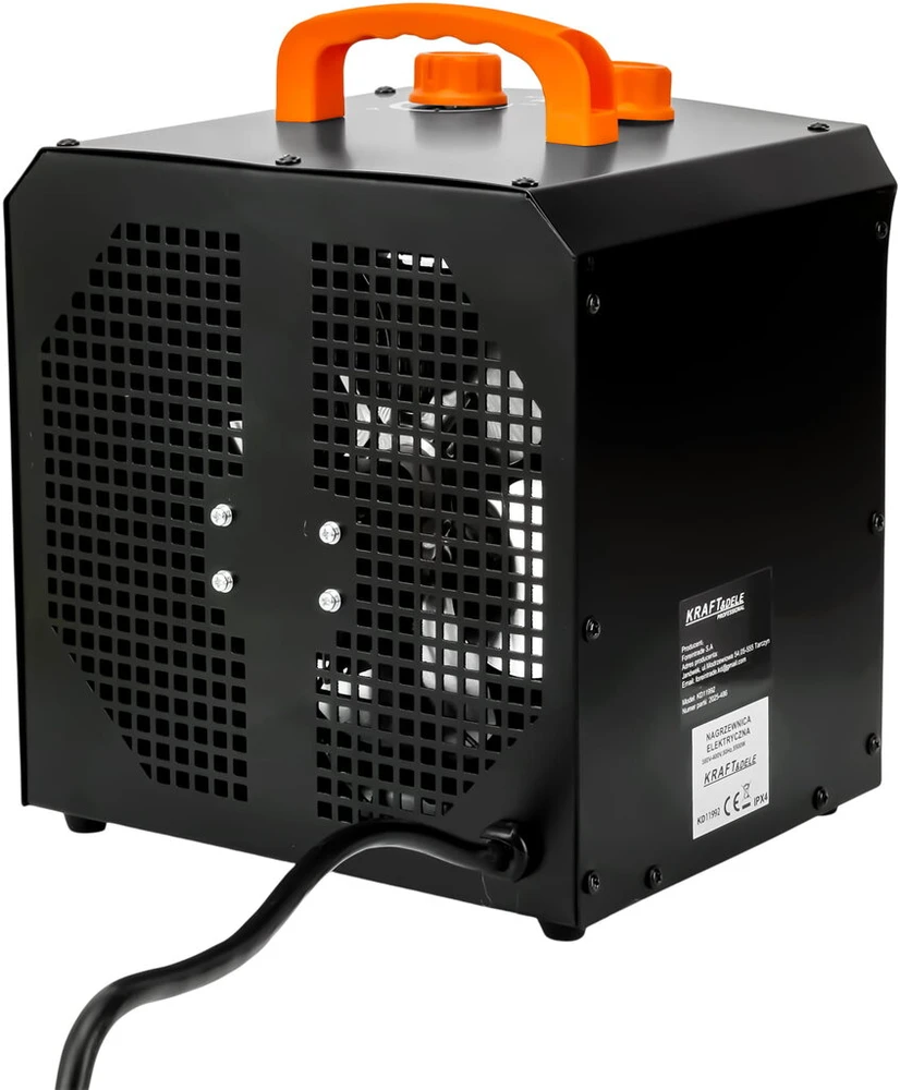 Elektrinis šildytuvas KRAFT&amp;DELE KD11992, 5500 W, 380–400 V, spalva: juoda