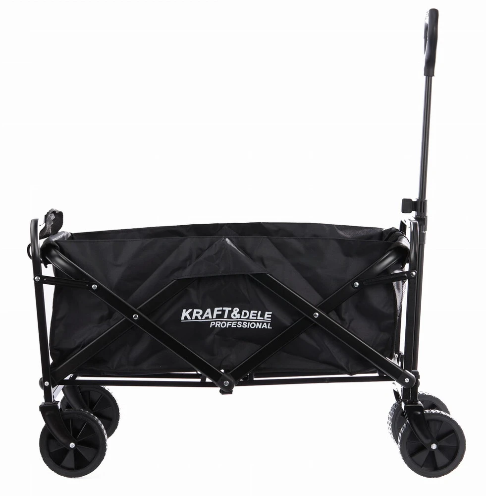 Kraftdele Sulankstomas transportavimo vežimėlis KD3087, 90L Kraft&amp;Dele, spalva: juoda
